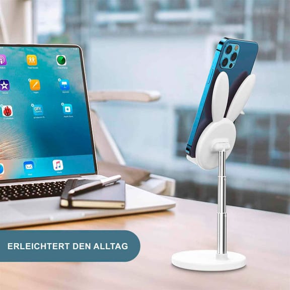 OATSBASF Höhenverstellbarer Handy- und Tabletständer – Kompakte Halterung im Hasen Design – Weiteres Produktbild 7 OATSBASF Höhenverstellbarer Handy- und Tabletständer – Kompakte Halterung im Hasen Design – Weiteres Produktbild 7