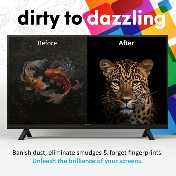 Pixel Perfect Bildschirmreiniger Spray 500ml mit Mikrofasertuch – Professionelle Bildschirmreinigung mit Spray und Tuch – Weiteres Produktbild 2