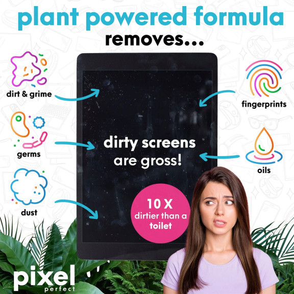 Pixel Perfect Bildschirmreiniger Spray 500ml mit Mikrofasertuch – Professionelle Bildschirmreinigung mit Spray und Tuch – Weiteres Produktbild 4