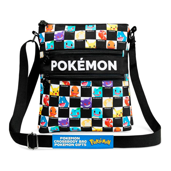 Pokémon Umhängetasche – Pokémon Schultertasche mit Reißverschlussfächern für unterwegs – Weiteres Produktbild 1