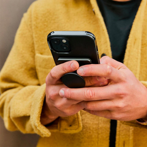 PopSockets Handykartenhalter – Smartphone-Griff für besseren Halt, austauschbarer Sockel, MagSafe, PopWallet+ – Weiteres Produktbild 8