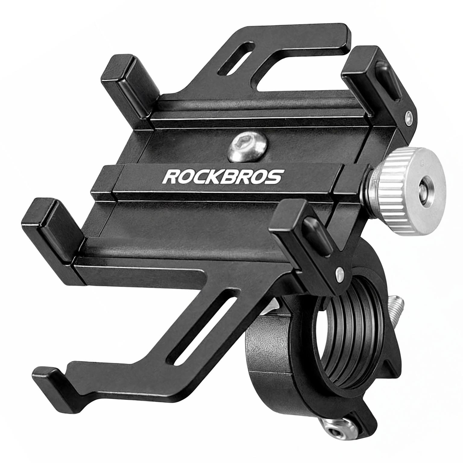 Rockbros Handyhalterung Fahrrad 699-BK – Fahrrad Smartphone Halterung, verstellbare Armspannweite, Aluminium – undefined