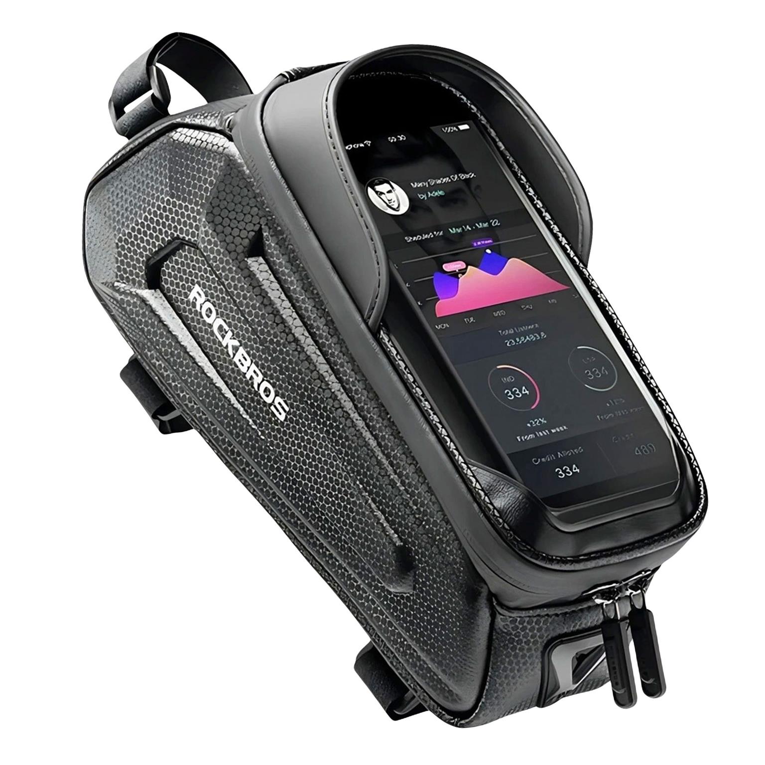 Rockbros Gepanzerte Fahrradtasche B68-1 – Fahrradtasche wasserdicht, Smartphone Fahrradtasche, Fahrrad Halterung – undefined