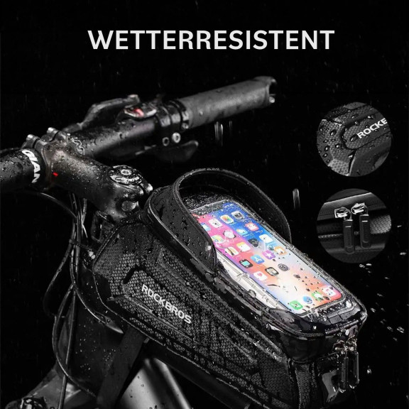 Rockbros Gepanzerte Fahrradtasche B68-1 – Fahrradtasche wasserdicht, Smartphone Fahrradtasche, Fahrrad Halterung – Weiteres Produktbild 4