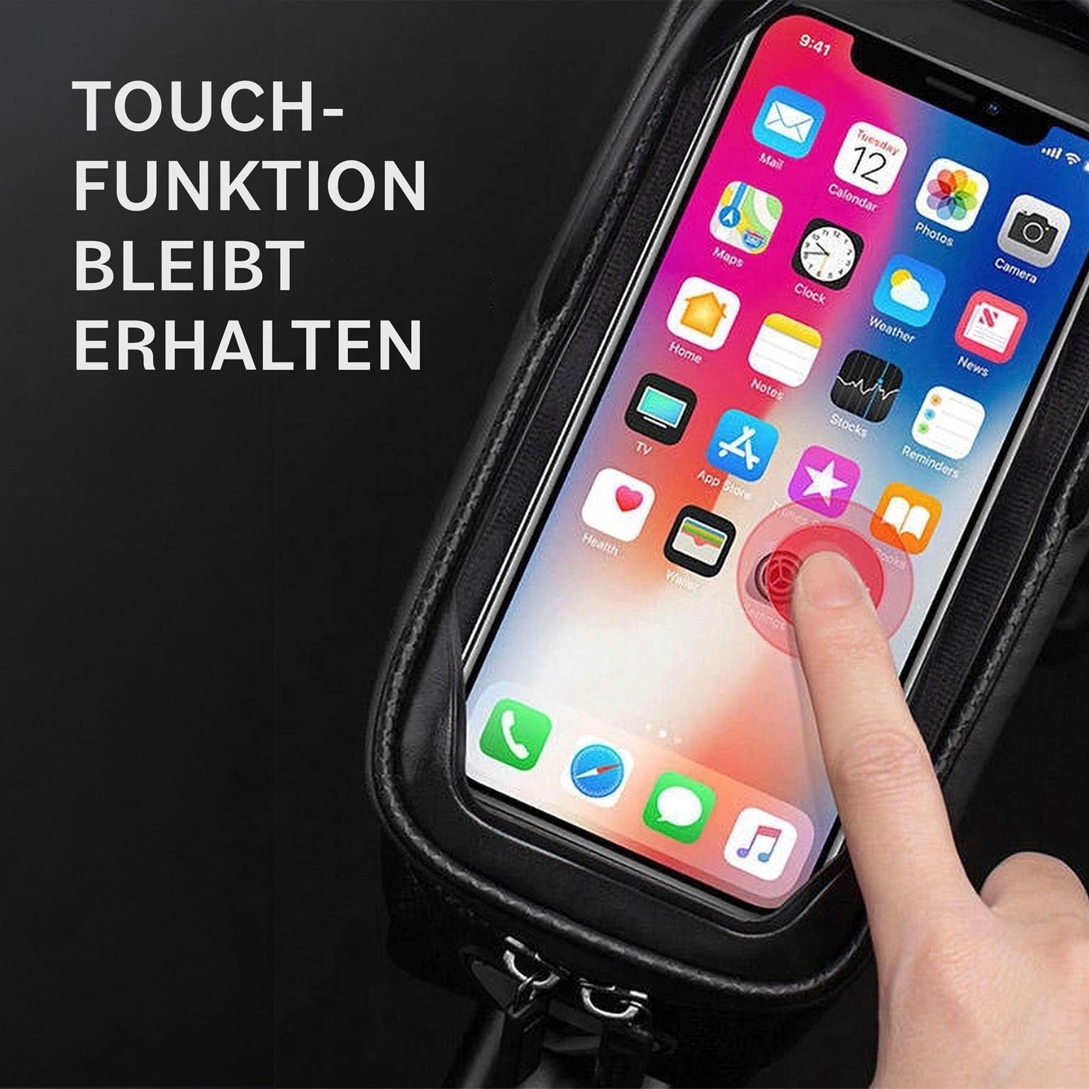 Rockbros Gepanzerte Fahrradtasche B68-1 – Fahrradtasche wasserdicht, Smartphone Fahrradtasche, Fahrrad Halterung – Weiteres Produktbild 4