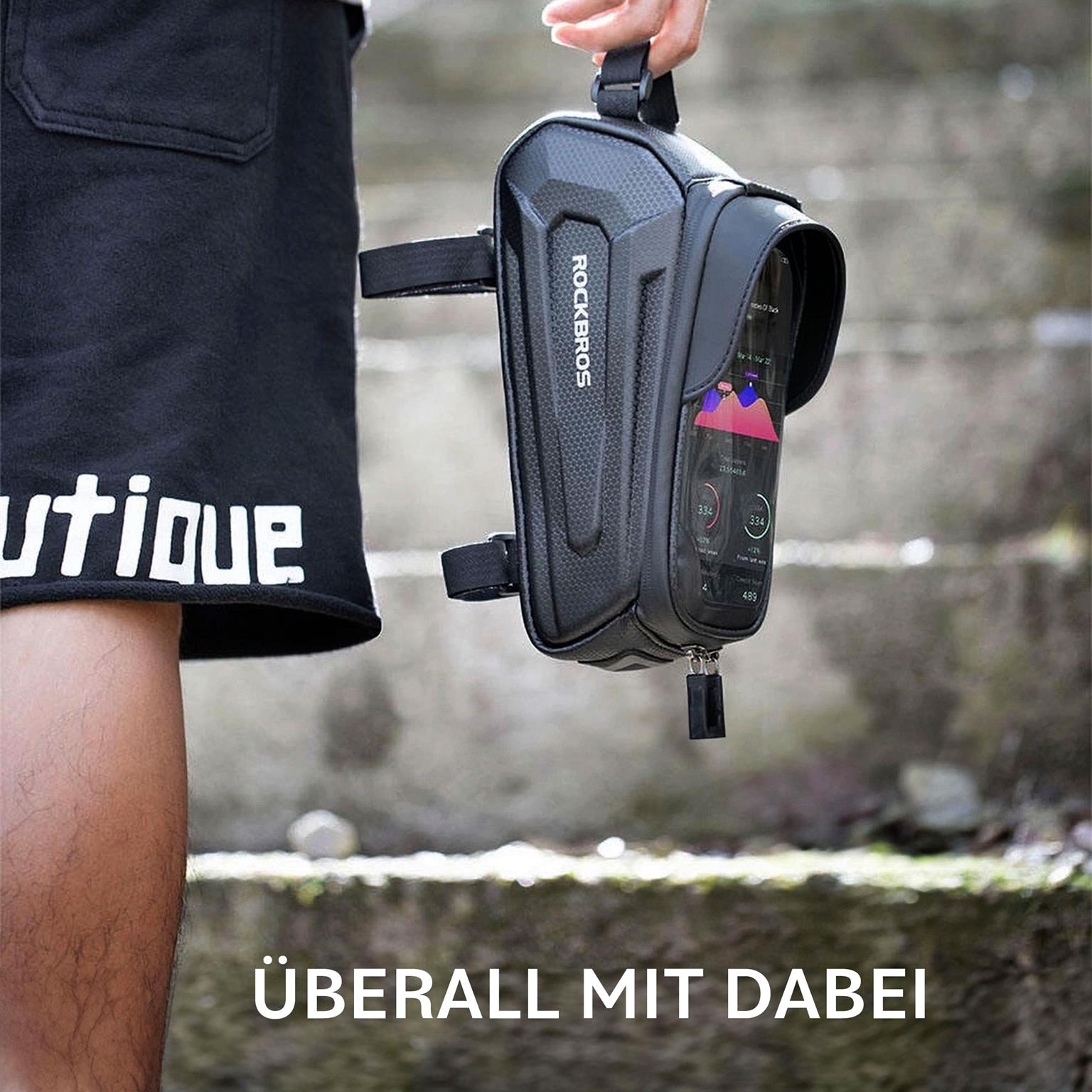 Rockbros Gepanzerte Fahrradtasche B68-1 – Fahrradtasche wasserdicht, Smartphone Fahrradtasche, Fahrrad Halterung – Weiteres Produktbild 5