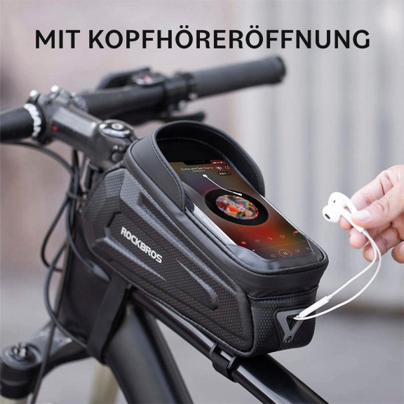 Rockbros Gepanzerte Fahrradtasche B68-1 – Fahrradtasche wasserdicht, Smartphone Fahrradtasche, Fahrrad Halterung – Weiteres Produktbild 7