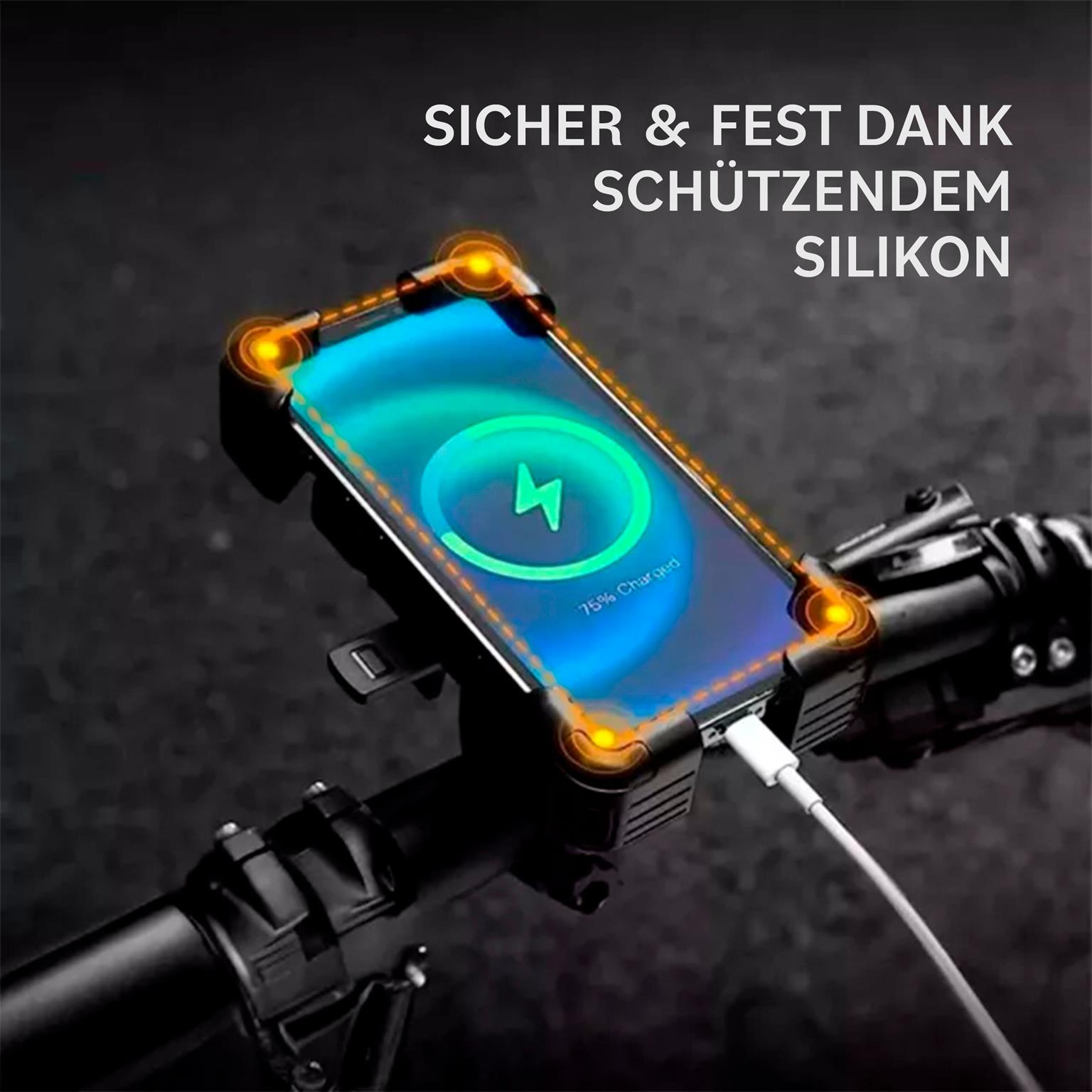 Rockbros Handy Halterung – Universell Passend für Smartphones von 4,5 bis 7,2 Zoll, Lenkerhalter Motorrad – Weiteres Produktbild 2