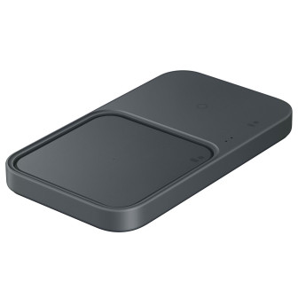 Samsung Wireless Charger – Qi Ladestation mit Kühlsystem für Smartphones und andere Geräte, Duo Charging Pad – Dark Gray