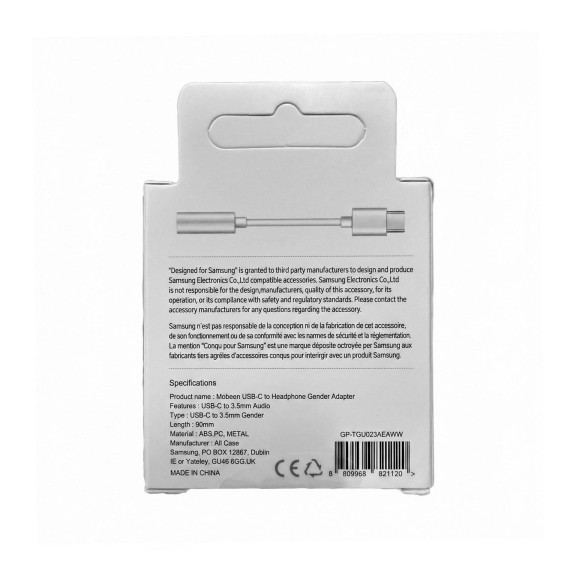Samsung Adapter USB C auf Klinke 3,5mm – Audio Adapter mit DAC für Smartphone ohne Klinke – Weiteres Produktbild 3