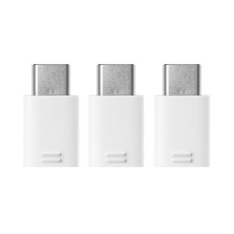 Samsung Adapter Stecker – USB-C auf Micro-USB Adapter für Smartphones und andere Geräte, EE-GN930, 3er-Pack – Weiß