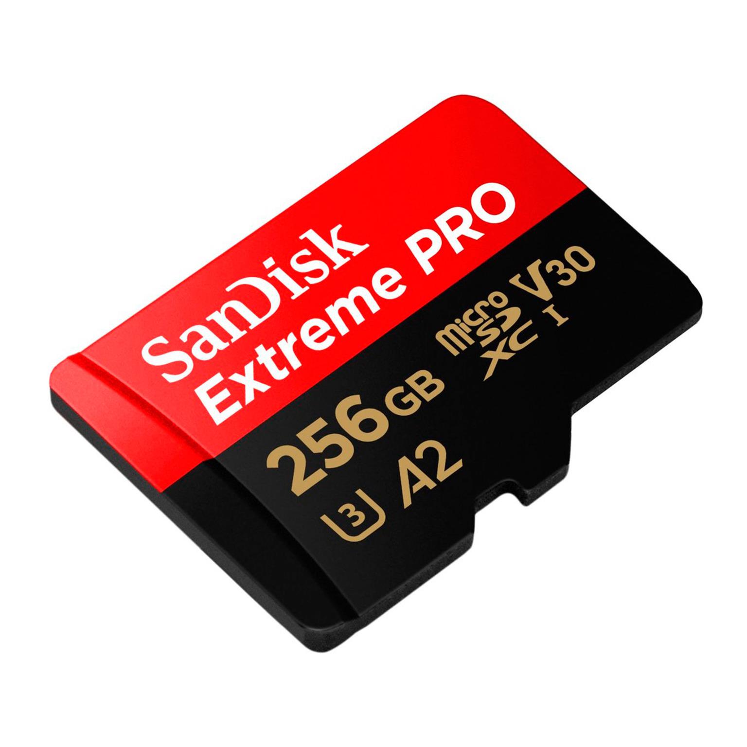 SanDisk microSDXC Karte – mit SD Slot Adapter für Smartphones und andere Geräte, Extreme PRO Serie, 256 GB – undefined