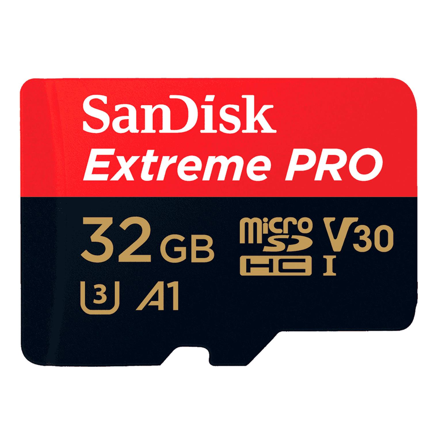 SanDisk microSDXC Karte – mit SD Slot Adapter für Smartphones und andere Geräte, Extreme PRO Serie, 32 GB – Weiteres Produktbild 1