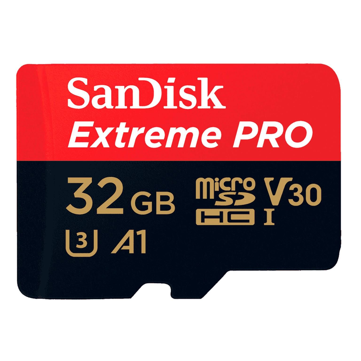 SanDisk microSDXC Karte – mit SD Slot Adapter für Smartphones und andere Geräte, Extreme PRO Serie, 32 GB – Weiteres Produktbild 2 SanDisk microSDXC Karte – mit SD Slot Adapter für Smartphones und andere Geräte, Extreme PRO Serie, 32 GB – Weiteres Produktbild 2