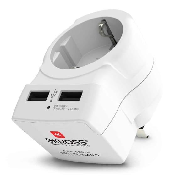 SKROSS Reiseadapter – Europa auf UK (Typ G) für Smartphones und andere Geräte, Länderreise-Serie, mit 2x USB – Weiteres Produktbild 1 SKROSS Reiseadapter – Europa auf UK (Typ G) für Smartphones und andere Geräte, Länderreise-Serie, mit 2x USB – Weiteres Produktbild 1