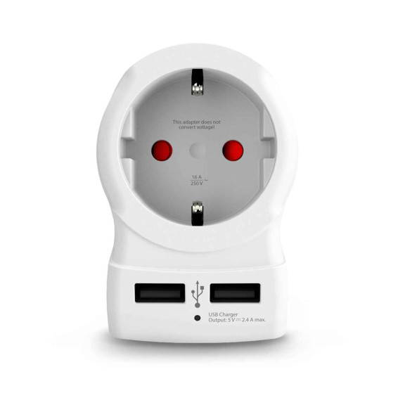 SKROSS Reiseadapter – Europa auf UK (Typ G) für Smartphones und andere Geräte, Länderreise-Serie, mit 2x USB – Weiteres Produktbild 2