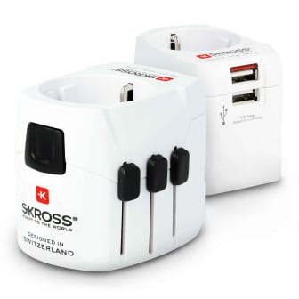 SKROSS Reiseadapter – PRO Light USB für 100+ Länder, passend für viele Geräte, Weltreise-Serie, mit USB – Weiß SKROSS Reiseadapter – PRO Light USB für 100+ Länder, passend für viele Geräte, Weltreise-Serie, mit USB – Weiß