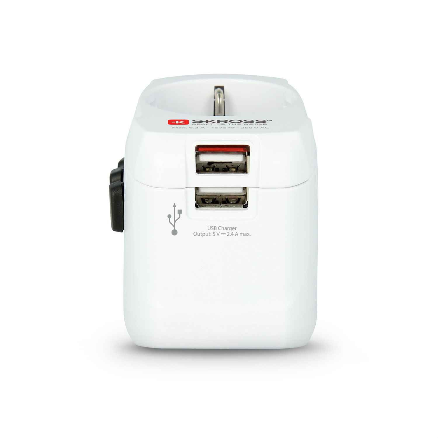 SKROSS Reiseadapter – PRO Light USB für 100+ Länder, passend für viele Geräte, Weltreise-Serie, mit USB – Weiteres Produktbild 2 SKROSS Reiseadapter – PRO Light USB für 100+ Länder, passend für viele Geräte, Weltreise-Serie, mit USB – Weiteres Produktbild 2