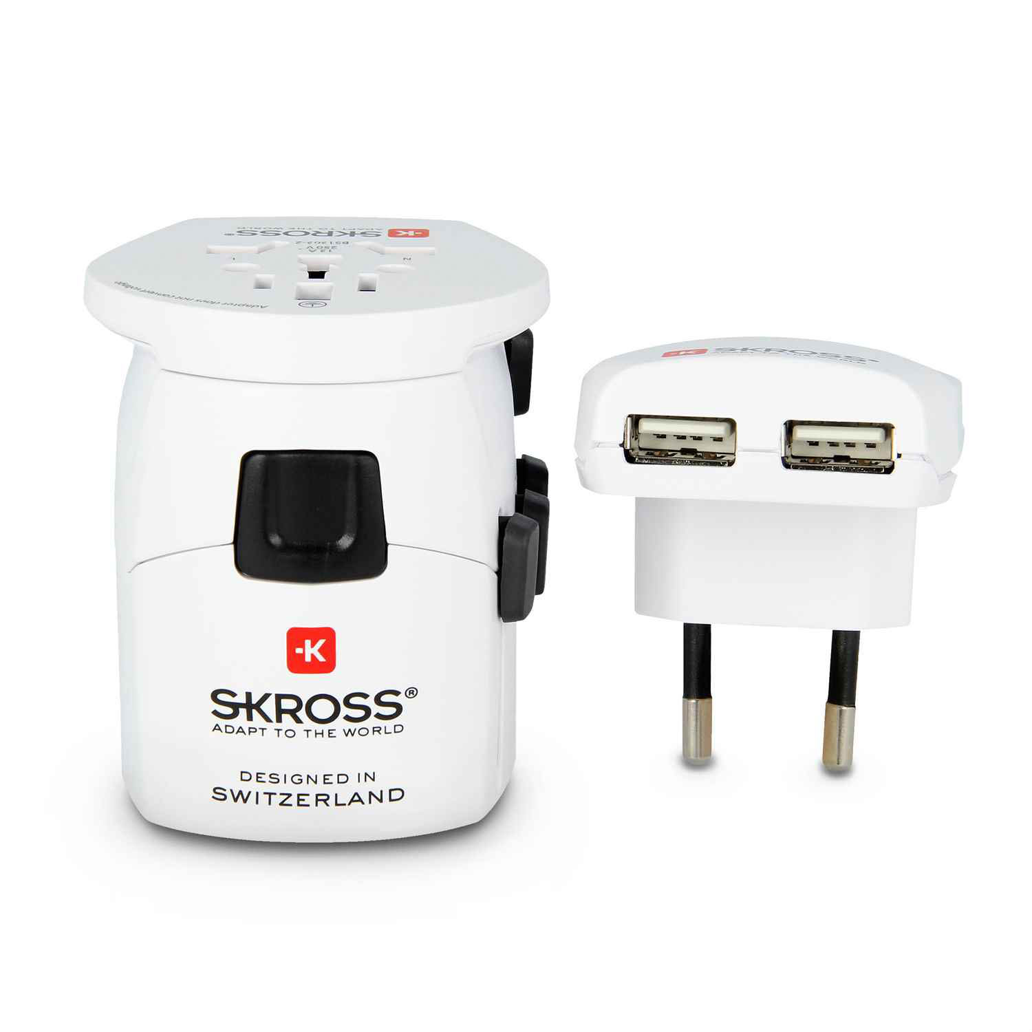 SKROSS Reiseadapter – PRO+ für 205+ Länder, passend für viele Geräte, Weltreise-Serie, mit USB- + Steckeradapter – Weiteres Produktbild 1