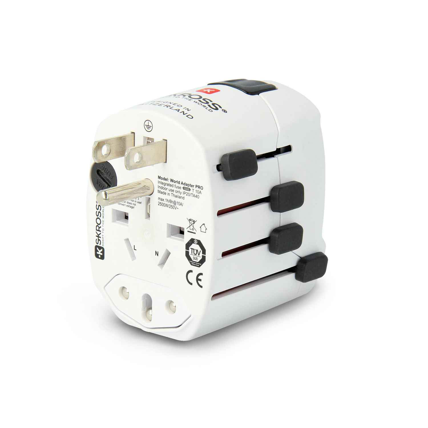 SKROSS Reiseadapter – PRO+ für 205+ Länder, passend für viele Geräte, Weltreise-Serie, mit USB- + Steckeradapter – Weiteres Produktbild 4