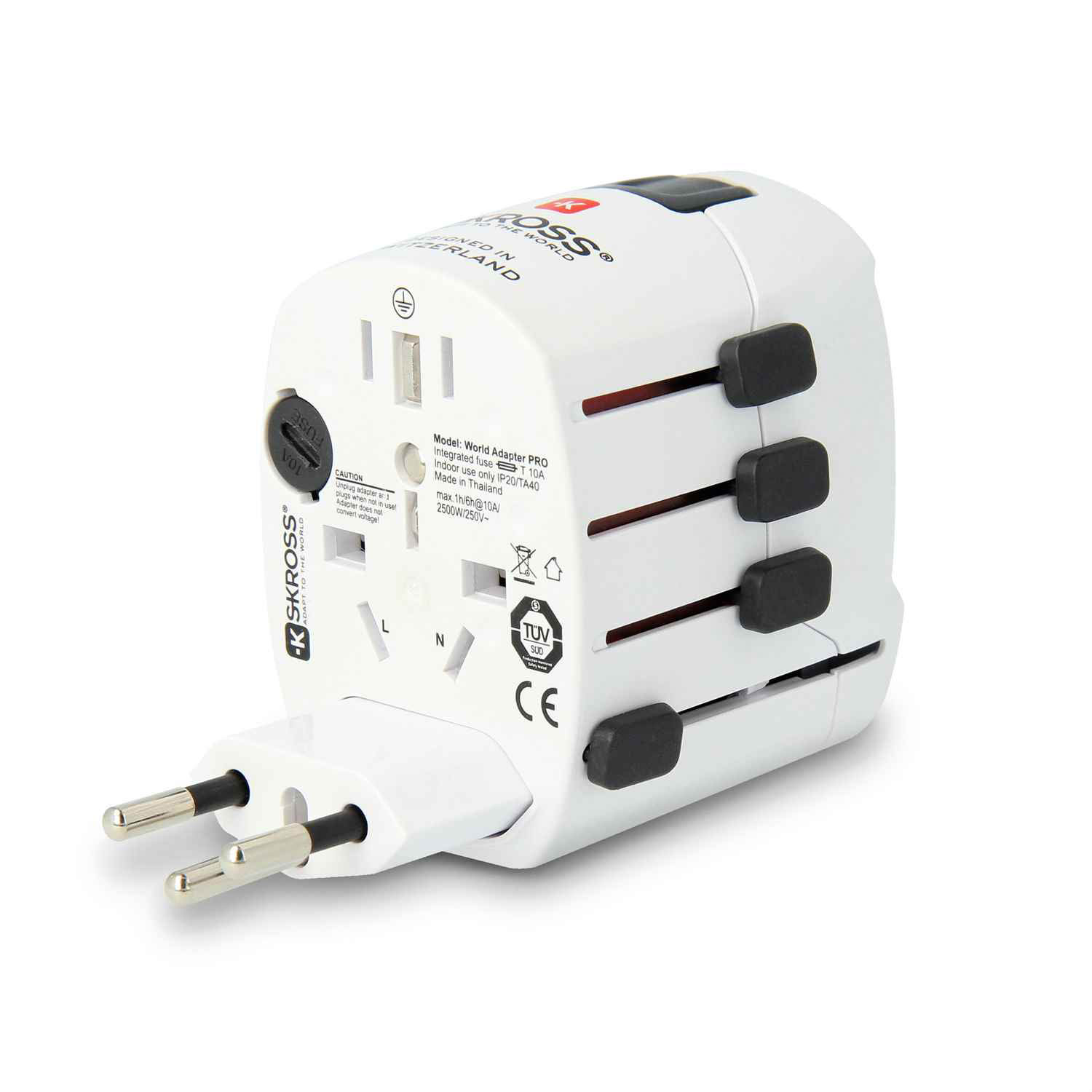 SKROSS Reiseadapter – PRO für 110+ Länder, passend für viele Geräte, Weltreise-Serie – Weiteres Produktbild 2