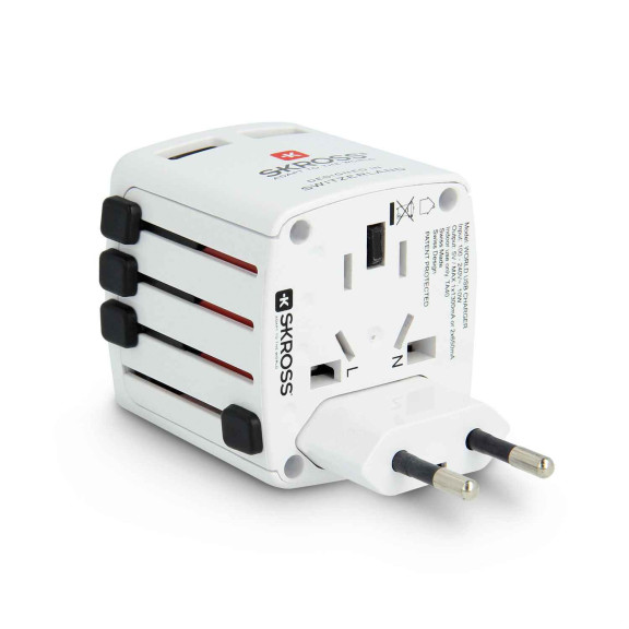 Skross World USB Charger – Multinationales USB Ladegerät, USB Ladestecker für Reisen, Kompaktes USB Ladegerät – Weiteres Produktbild 3