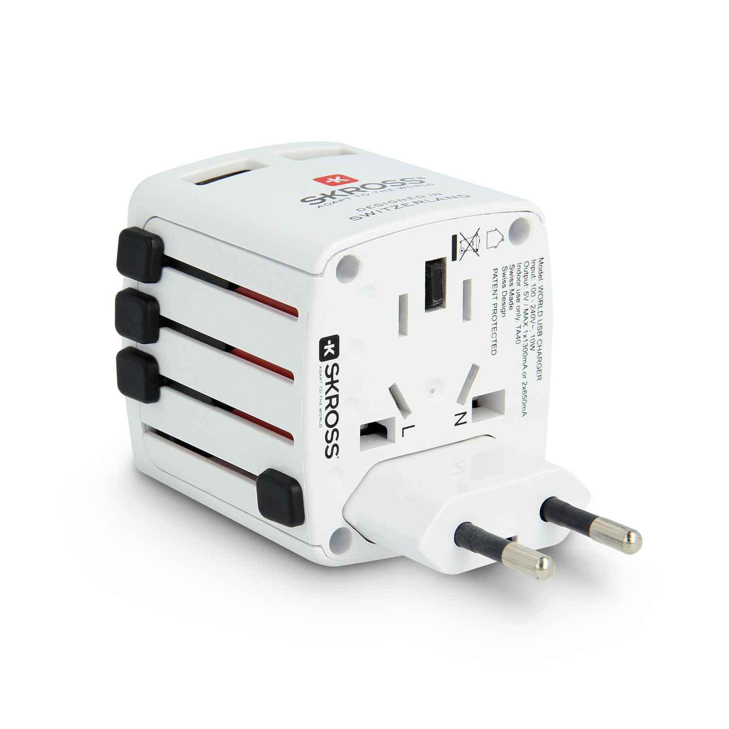 Skross World USB Charger – Multinationales USB Ladegerät, USB Ladestecker für Reisen, Kompaktes USB Ladegerät – Weiteres Produktbild 2