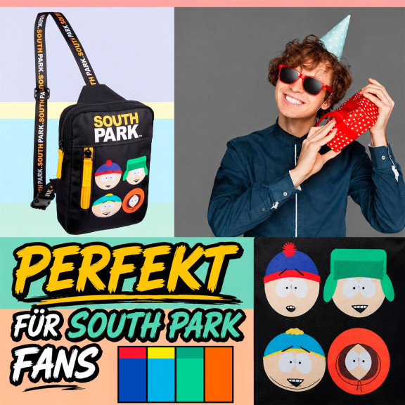 South Park Umhängetasche – South Park Merch für Teenager und Herren Slingbag Alltag Freizeit – Weiteres Produktbild 6