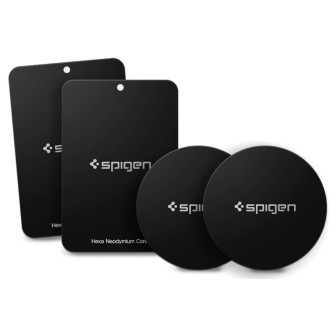 Spigen A210 Metallplatten – Magnetische Autohalterung Platten, Metallplatten für Autohalterung – Schwarz