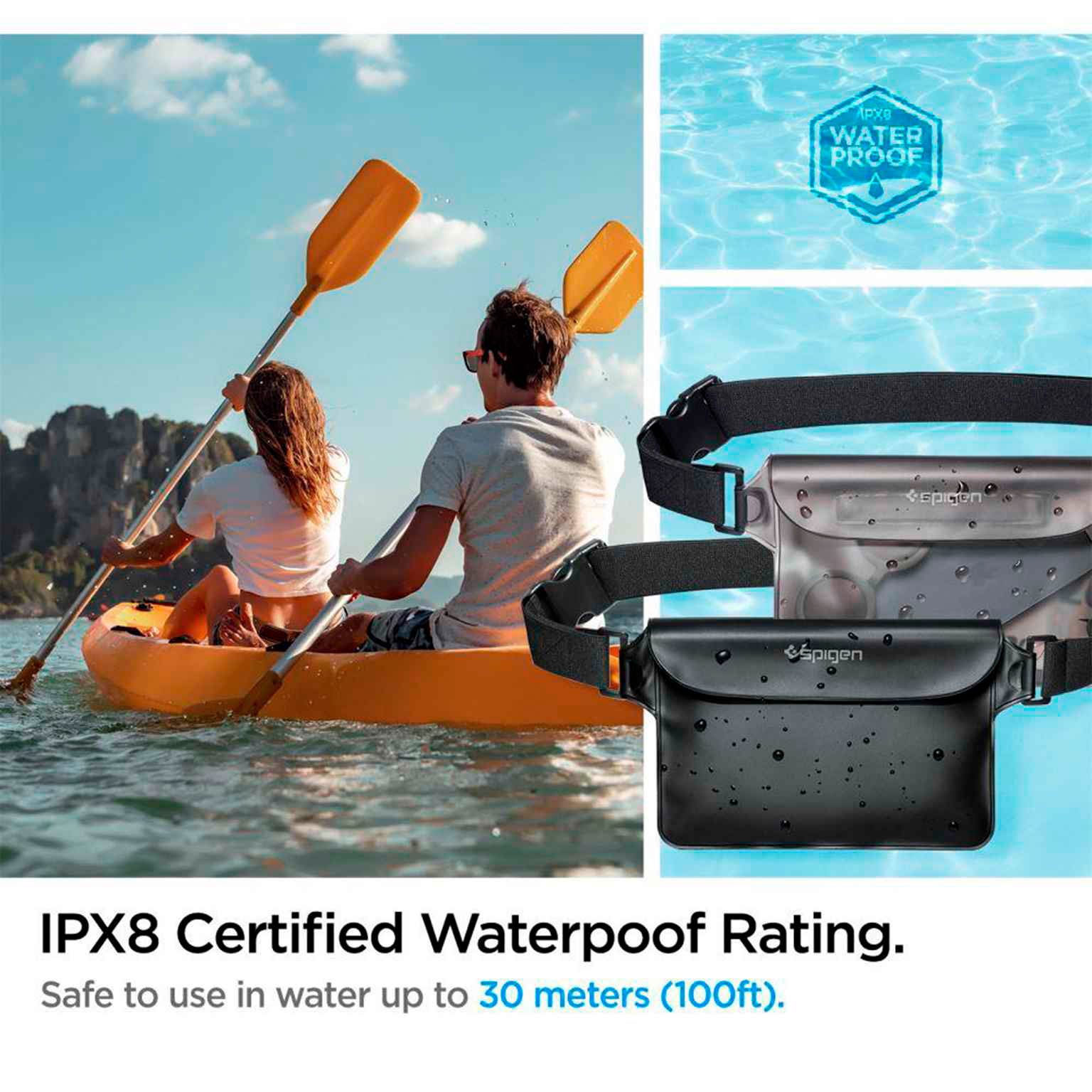 Spigen A620 Robuste Hüfttasche – Wasserdichte Bauchtasche, Outdoor Hüfttasche für Sport & Reisen – Weiteres Produktbild 4
