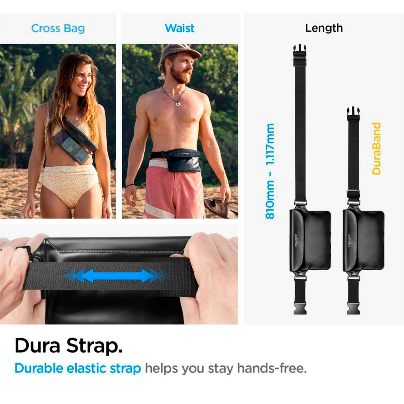 Spigen A620 Robuste Hüfttasche – Wasserdichte Bauchtasche, Outdoor Hüfttasche für Sport & Reisen – Weiteres Produktbild 6