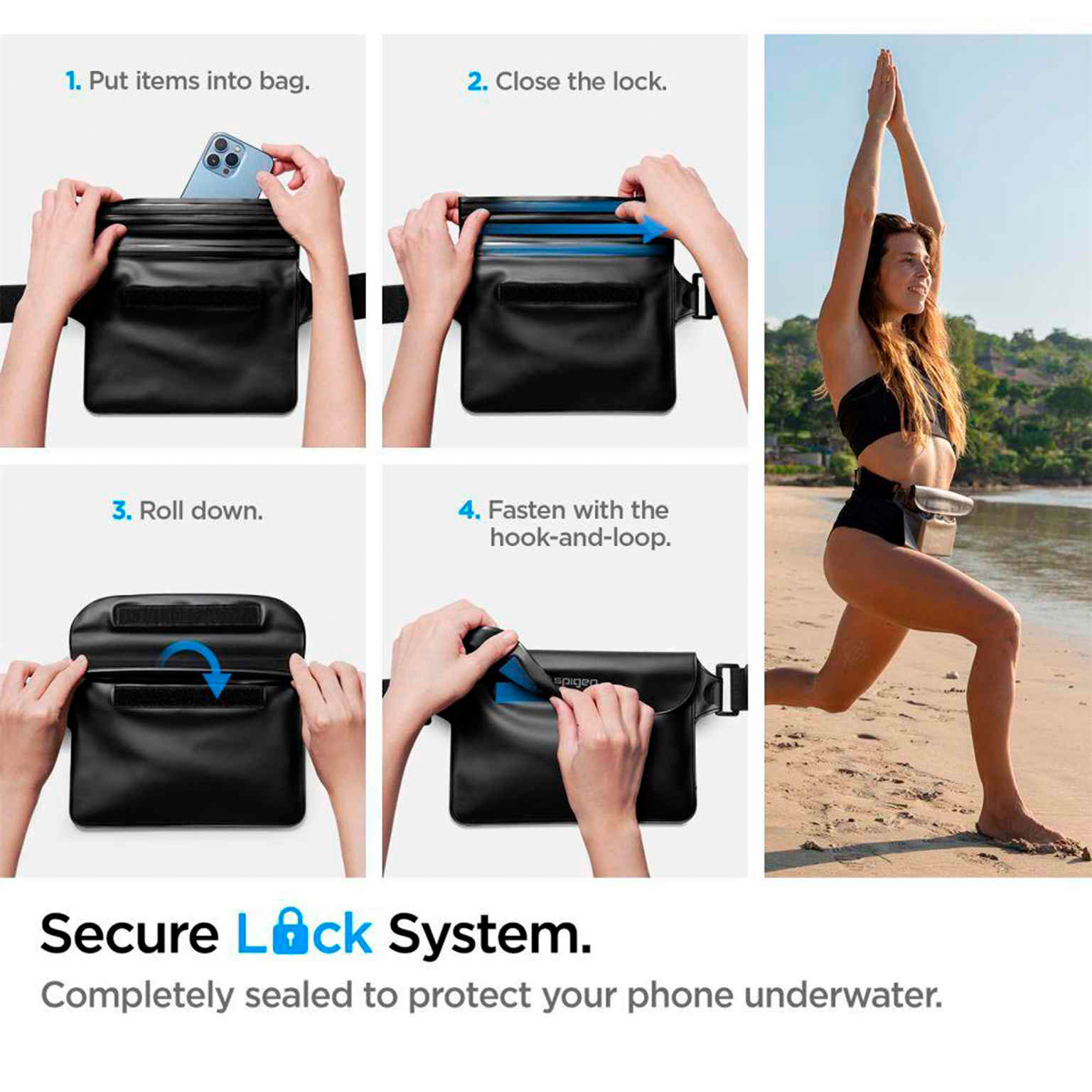 Spigen A620 Robuste Hüfttasche – Wasserdichte Bauchtasche, Outdoor Hüfttasche für Sport & Reisen – Weiteres Produktbild 7