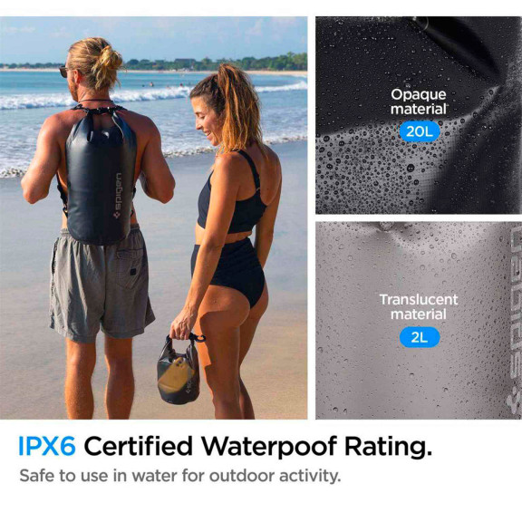 Spigen A630 Mehrzwecktaschen Set – Wasserdichte 20L und 2L Taschen, ideal für Outdoor und Reise – Weiteres Produktbild 5