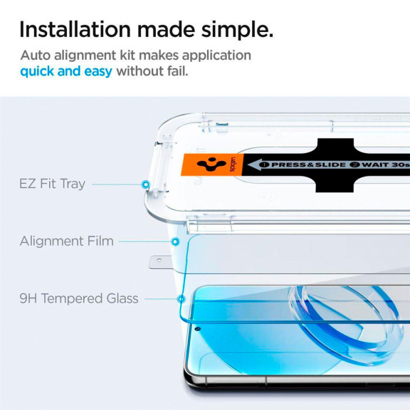 Spigen Glas.tR EZ Fit Samsung Galaxy S23 Panzerglas Easy-Fit – Weiteres Produktbild 4