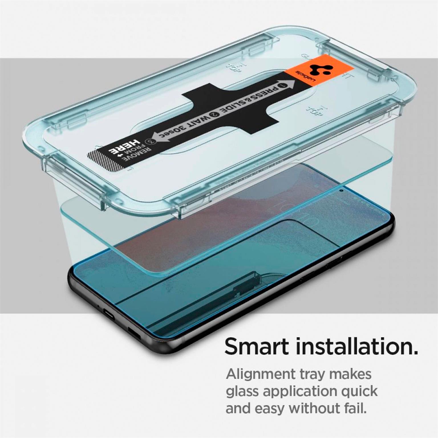 Spigen Glas.tR EZ Fit Samsung Galaxy S22 Panzerglas Easy-Fit – Weiteres Produktbild 4