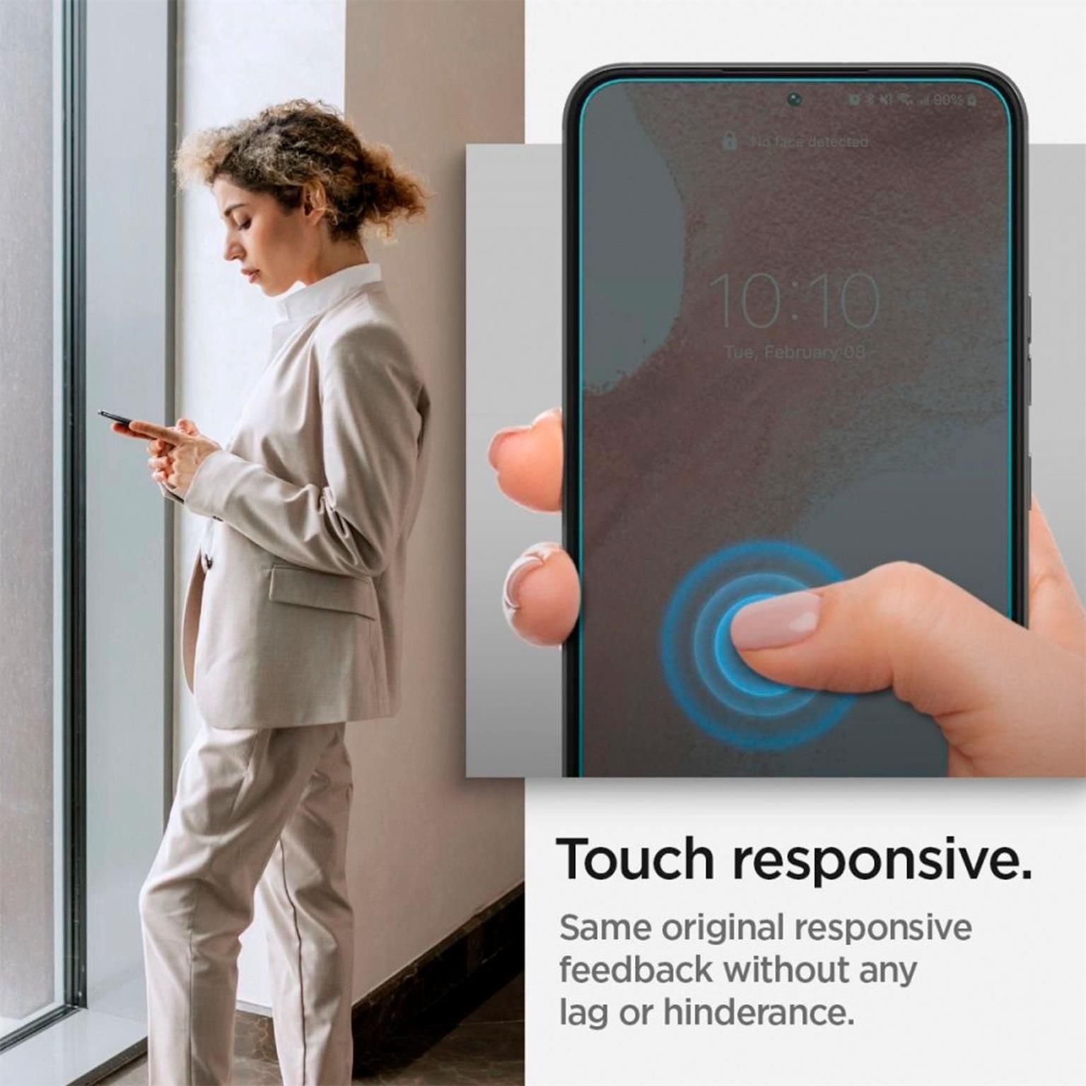 Spigen Glas.tR EZ Fit Samsung Galaxy S22 Panzerglas Easy-Fit – Weiteres Produktbild 7 Spigen Glas.tR EZ Fit Samsung Galaxy S22 Panzerglas Easy-Fit – Weiteres Produktbild 7