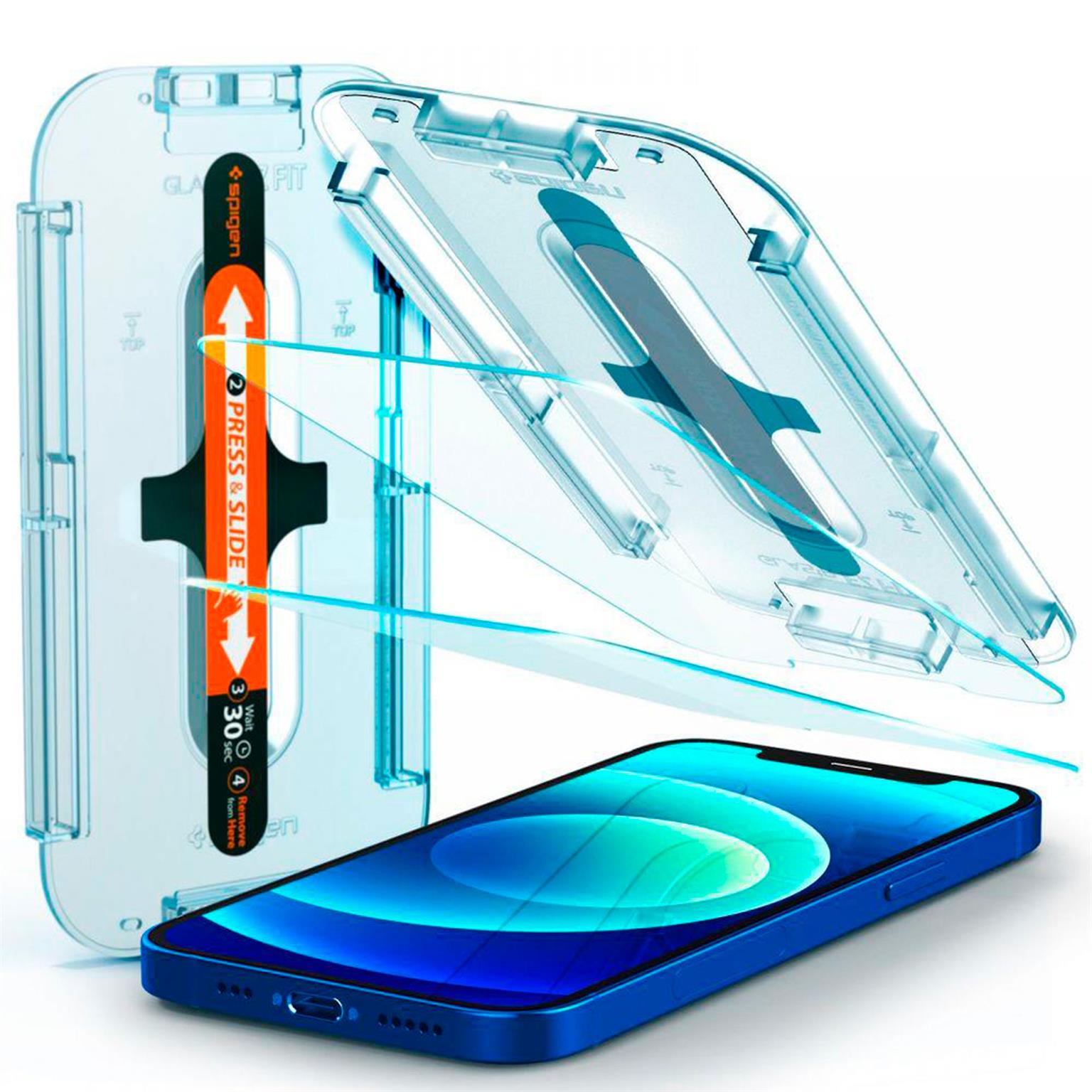 Spigen Glas.tR EZ Fit iPhone 12 & iPhone 12 Pro Panzerglas Easy-Fit – Weiteres Produktbild 1 Spigen Glas.tR EZ Fit iPhone 12 & iPhone 12 Pro Panzerglas Easy-Fit – Weiteres Produktbild 1