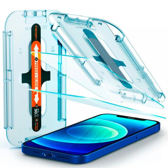 Spigen Glas.tR EZ Fit iPhone 12 & iPhone 12 Pro Panzerglas Easy-Fit – Weiteres Produktbild 1 Spigen Glas.tR EZ Fit iPhone 12 & iPhone 12 Pro Panzerglas Easy-Fit – Weiteres Produktbild 1