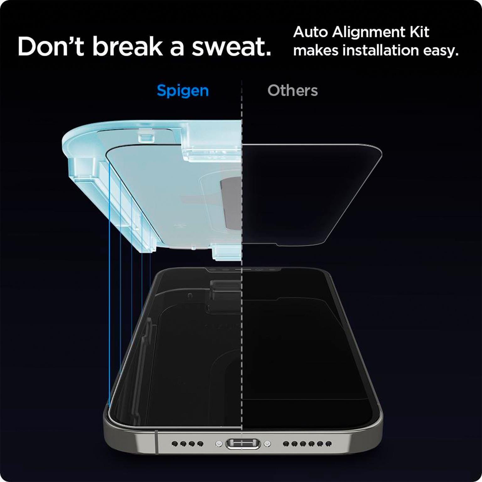 Spigen Glas.tR EZ Fit iPhone 12 & iPhone 12 Pro Panzerglas Easy-Fit – Weiteres Produktbild 3 Spigen Glas.tR EZ Fit iPhone 12 & iPhone 12 Pro Panzerglas Easy-Fit – Weiteres Produktbild 3