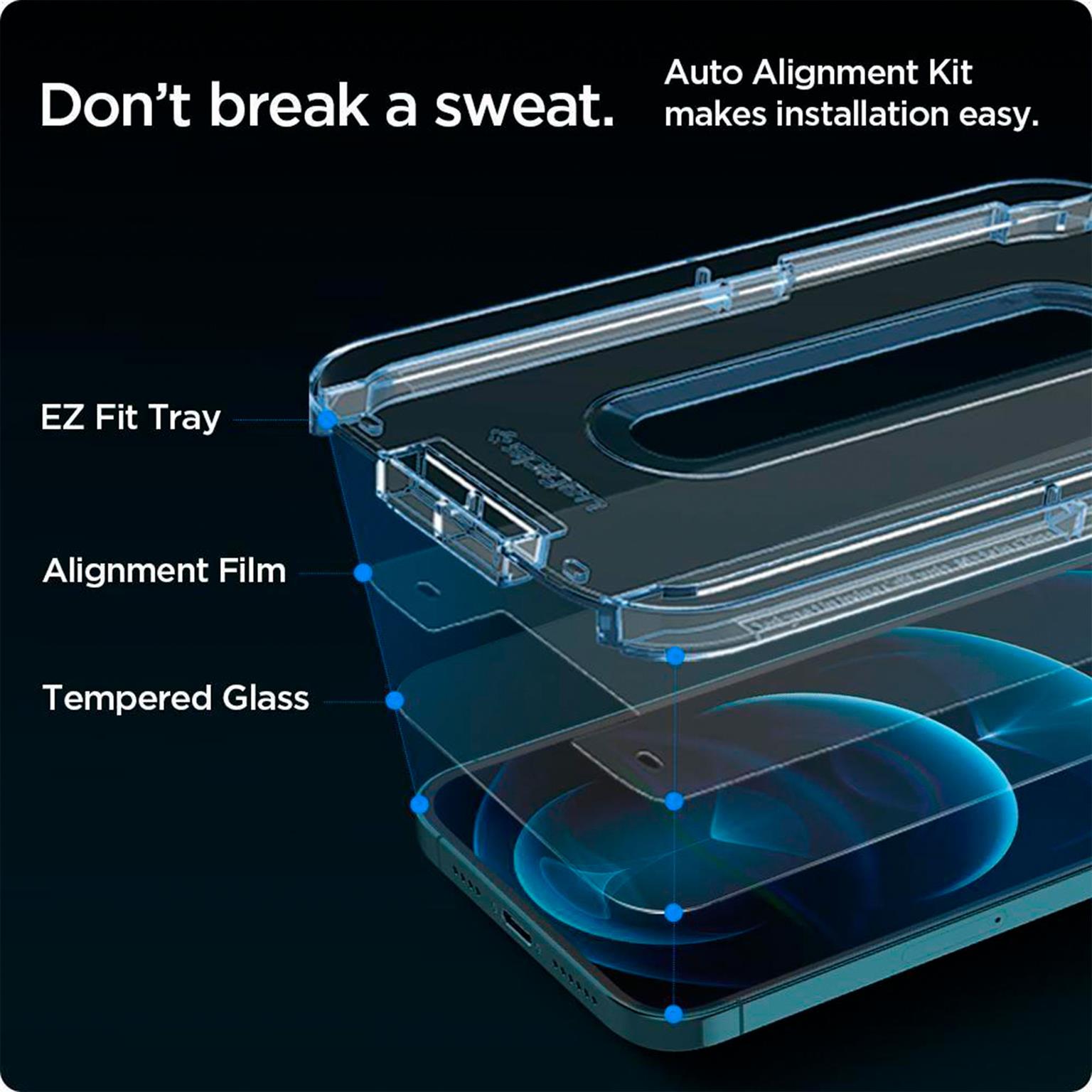 Spigen Glas.tR EZ Fit iPhone 12 Pro Max Panzerglas Easy-Fit – Weiteres Produktbild 4 Spigen Glas.tR EZ Fit iPhone 12 Pro Max Panzerglas Easy-Fit – Weiteres Produktbild 4