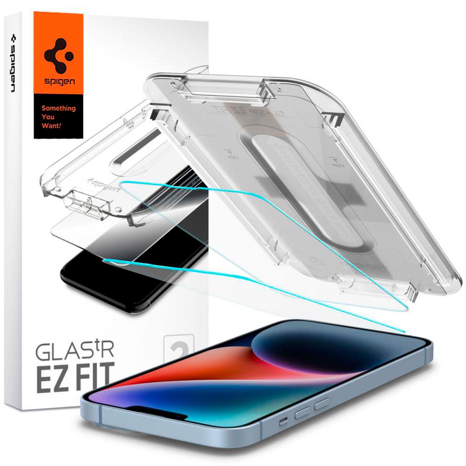 Spigen Glas.tR EZ Fit iPhone 13, iPhone 13 Pro & iPhone 14 Panzerglas Easy-Fit – undefined