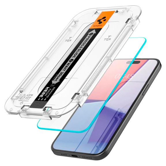 Spigen Glas.tR EZ Fit iPhone 15 Panzerglas Easy-Fit – Weiteres Produktbild 5