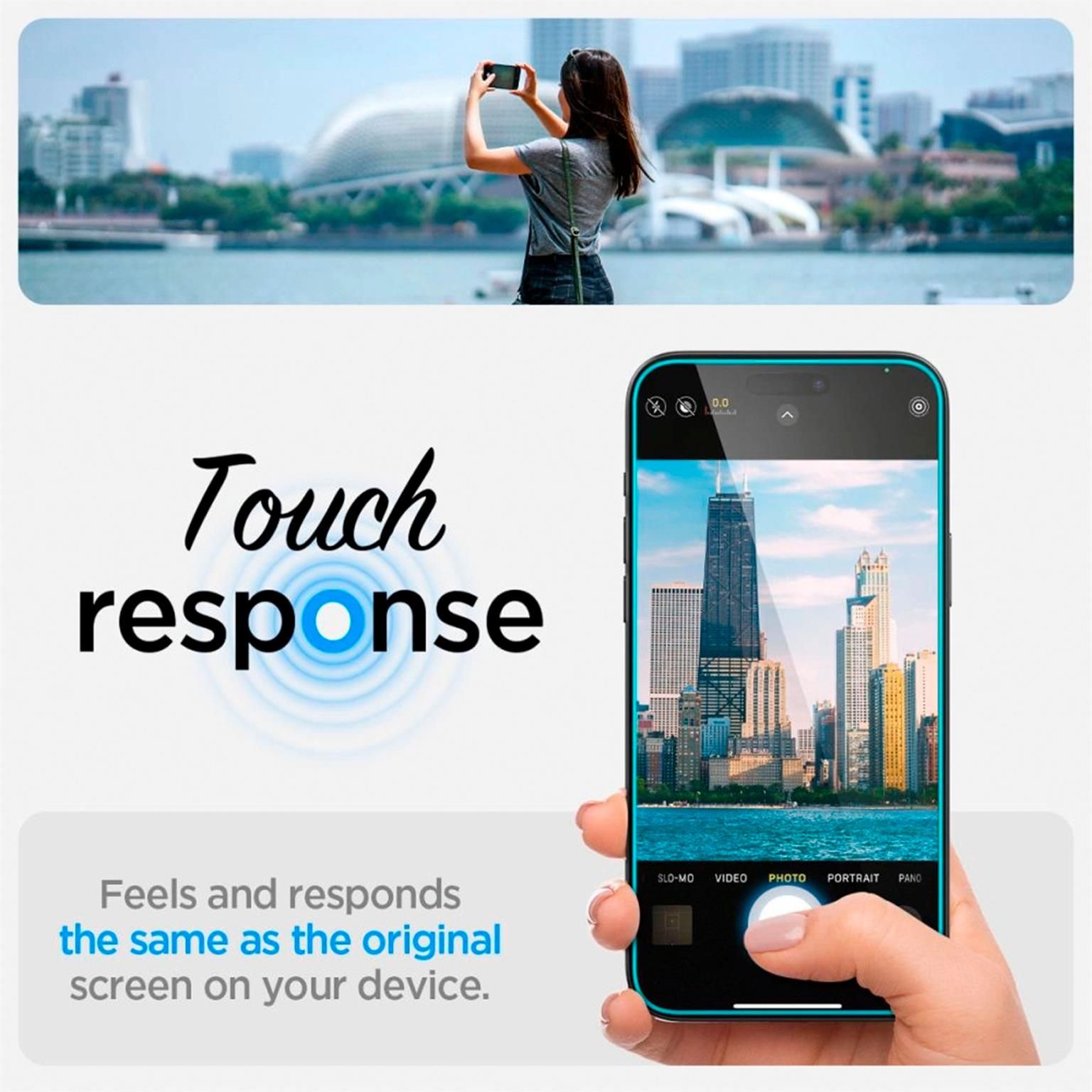 Spigen Glas.tR EZ Fit iPhone 15 Panzerglas Easy-Fit – Weiteres Produktbild 8 Spigen Glas.tR EZ Fit iPhone 15 Panzerglas Easy-Fit – Weiteres Produktbild 8