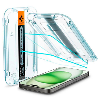 Spigen Glas.tR EZ Fit iPhone 15 Plus Panzerglas Easy-Fit – Transparent