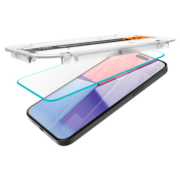Spigen Glas.tR EZ Fit iPhone 15 Pro Max Panzerglas Easy-Fit – Weiteres Produktbild 4