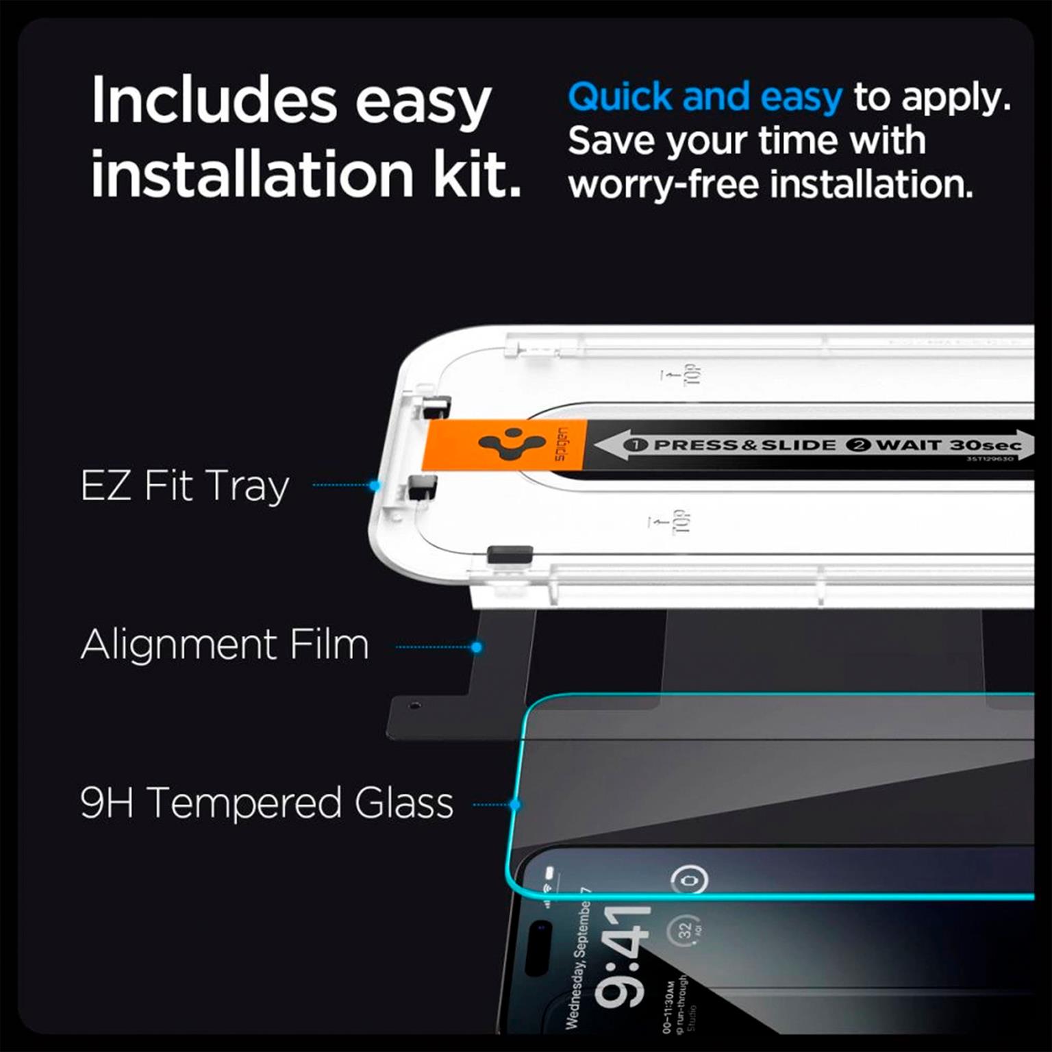 Spigen Glas.tR EZ Fit iPhone 15 Pro Max Panzerglas Easy-Fit – Weiteres Produktbild 5 Spigen Glas.tR EZ Fit iPhone 15 Pro Max Panzerglas Easy-Fit – Weiteres Produktbild 5