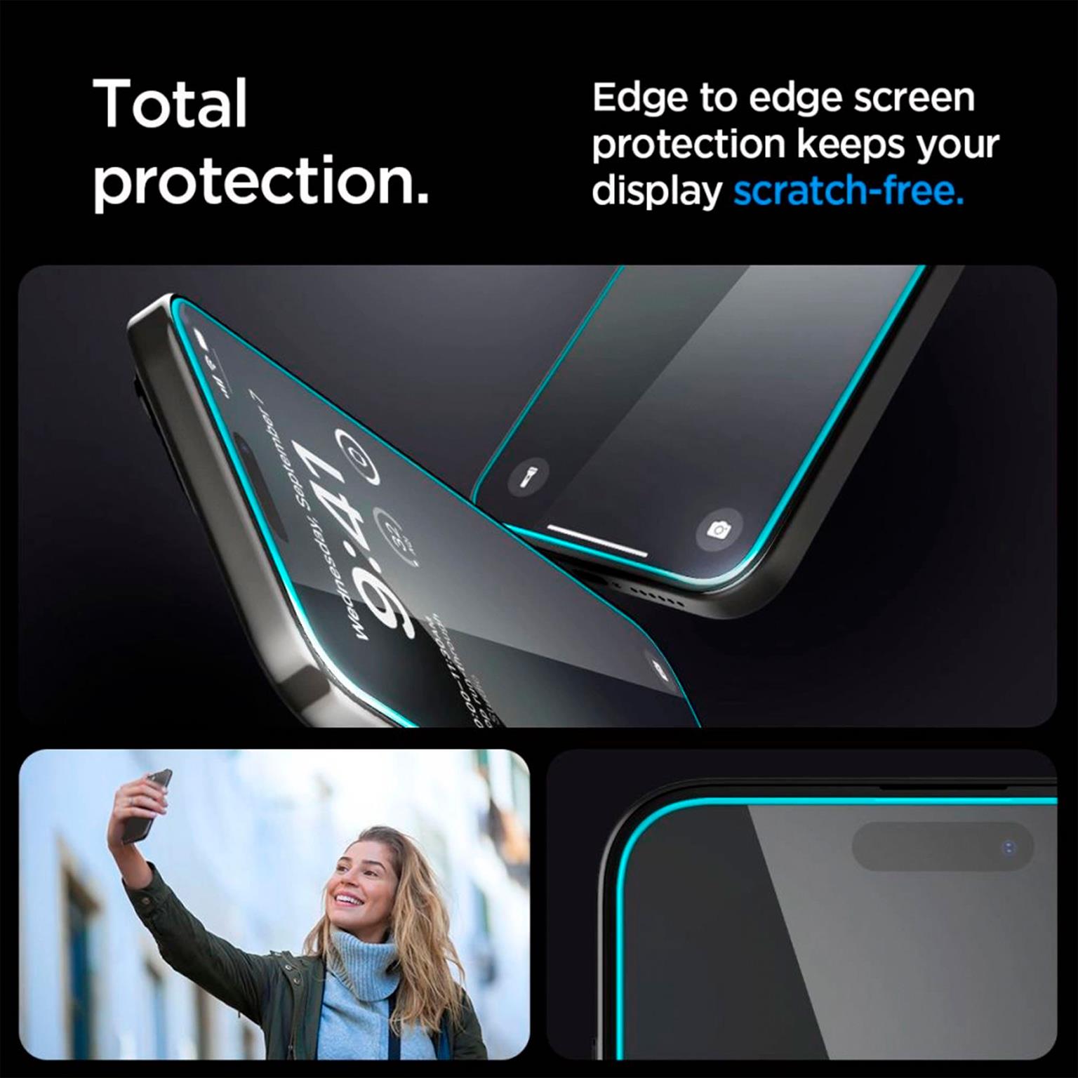 Spigen Glas.tR EZ Fit iPhone 15 Pro Max Panzerglas Easy-Fit – Weiteres Produktbild 6 Spigen Glas.tR EZ Fit iPhone 15 Pro Max Panzerglas Easy-Fit – Weiteres Produktbild 6