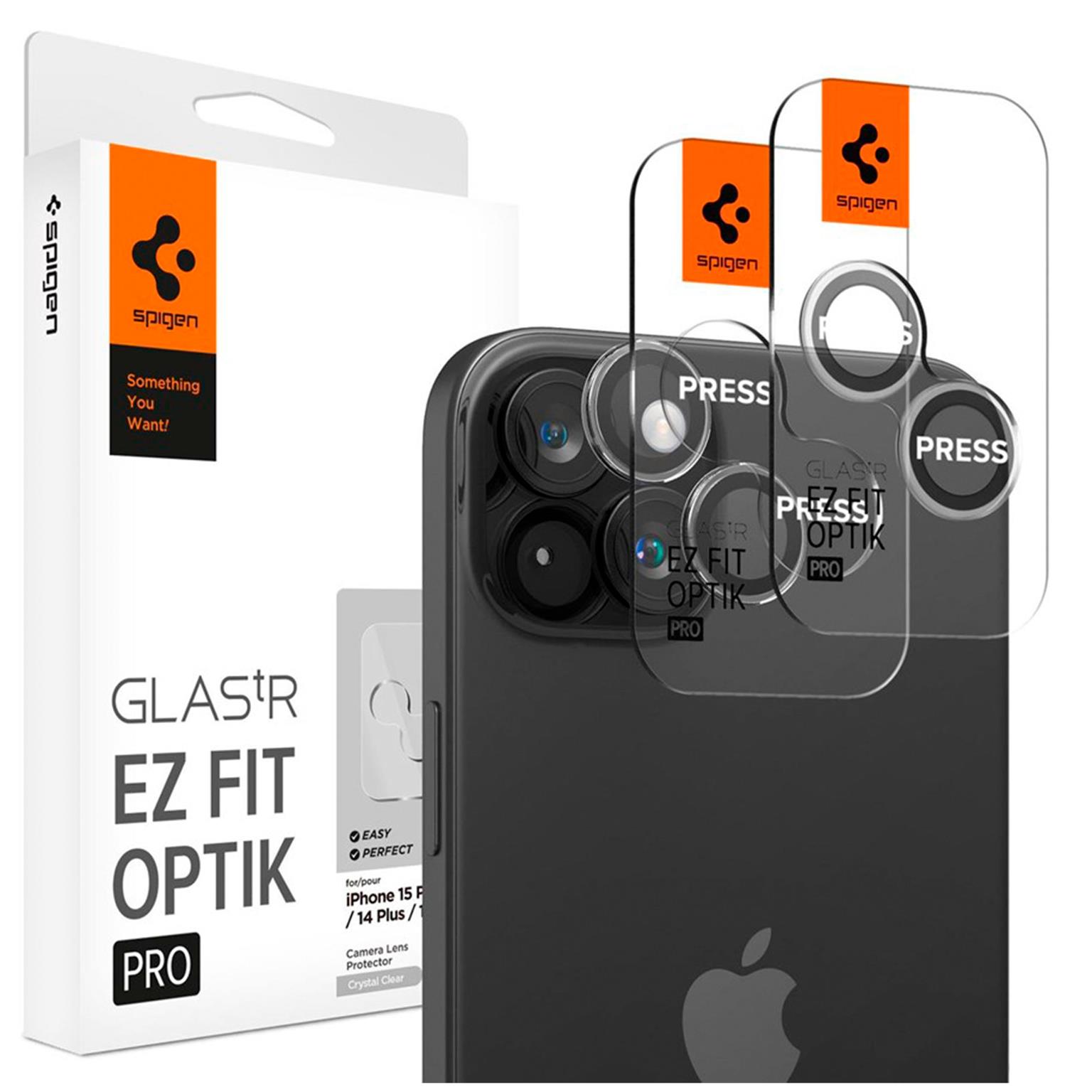 Spigen Glas.tR EZ Fit Optik Pro für iPhone 15 & iPhone 15 Plus – Hartglasabdeckung für Smartphone Kamera – Weiteres Produktbild 1 Spigen Glas.tR EZ Fit Optik Pro für iPhone 15 & iPhone 15 Plus – Hartglasabdeckung für Smartphone Kamera – Weiteres Produktbild 1