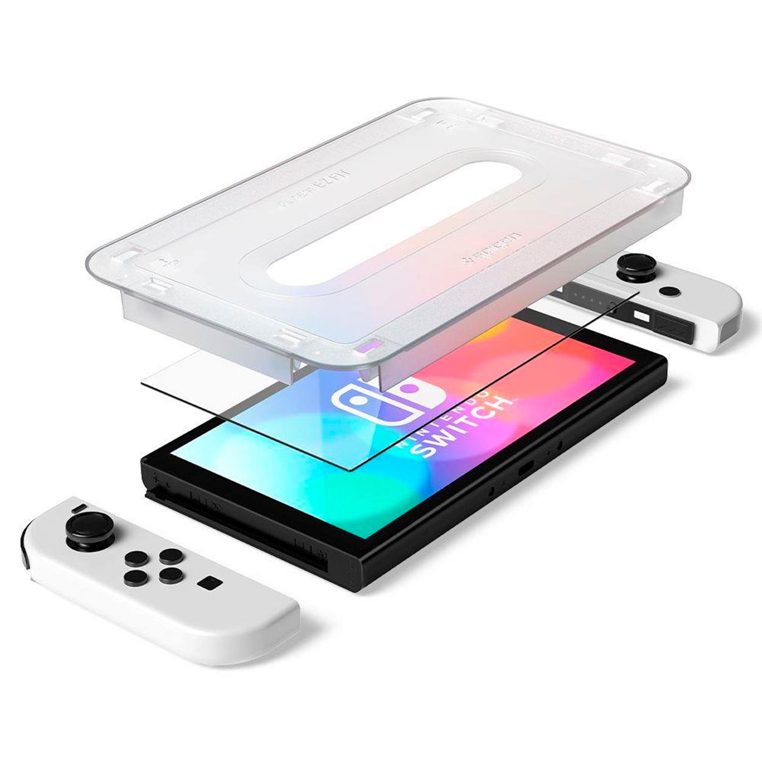 Spigen GLAS.tR EZ FIT – Bildschirmfolie für Nintendo Switch OLED – kratzfeste Schutzfolie – Weiteres Produktbild 3 Spigen GLAS.tR EZ FIT – Bildschirmfolie für Nintendo Switch OLED – kratzfeste Schutzfolie – Weiteres Produktbild 3