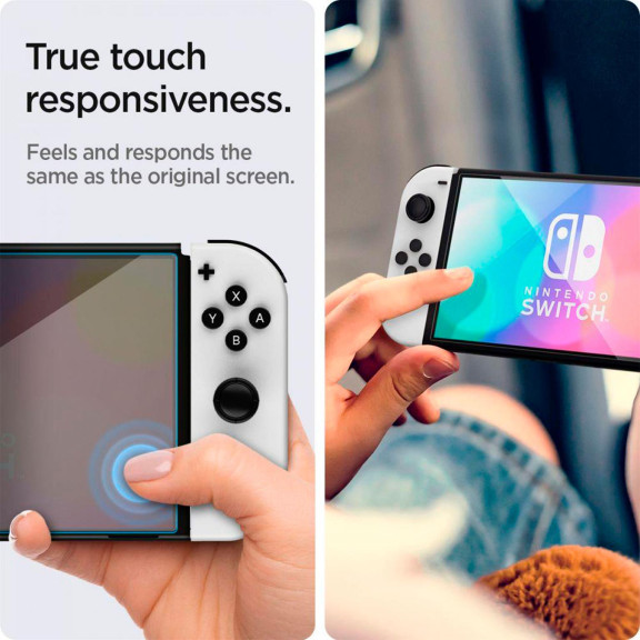 Spigen GLAS.tR EZ FIT – Bildschirmfolie für Nintendo Switch OLED – kratzfeste Schutzfolie – Weiteres Produktbild 7 Spigen GLAS.tR EZ FIT – Bildschirmfolie für Nintendo Switch OLED – kratzfeste Schutzfolie – Weiteres Produktbild 7